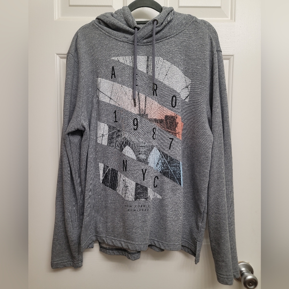 Aeropostale mens M hoodie Gray